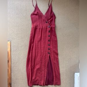 Urban Outfitters terracotta linen dress